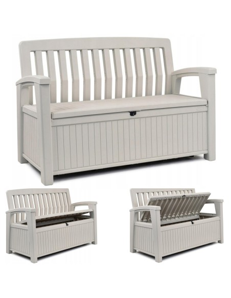 Ławka do ogrodu ze skrzynią schowkiem 227l Keter Patio 7290106932067