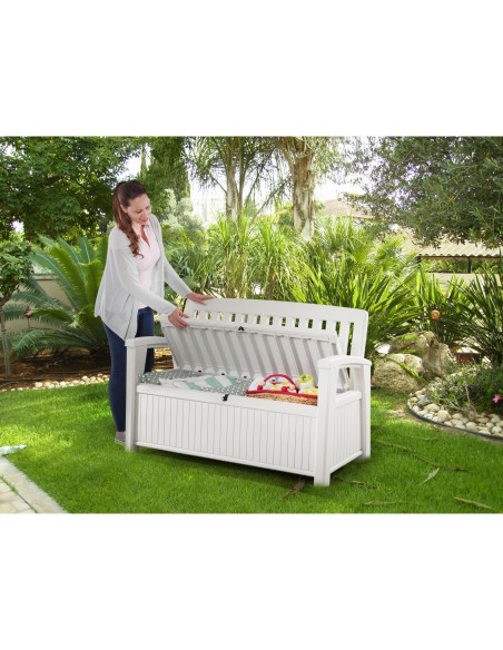 Ławka do ogrodu ze skrzynią schowkiem 227l Keter Patio 7290106932067 4