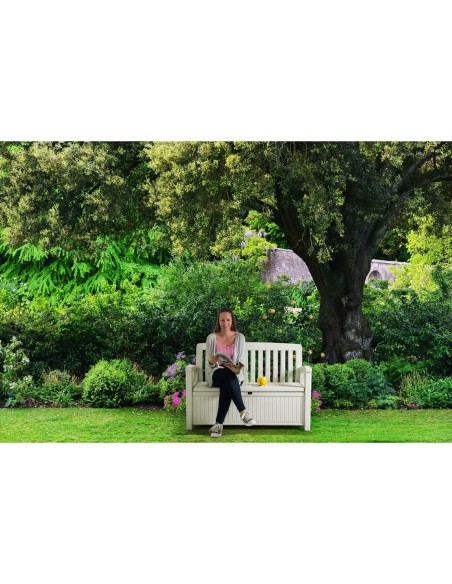 Ławka do ogrodu ze skrzynią schowkiem 227l Keter Patio 7290106932067 5