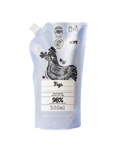 Naturalne mydło w płynie do rąk z ekstraktem figowym YOPE zapas 500 ml - Mydła