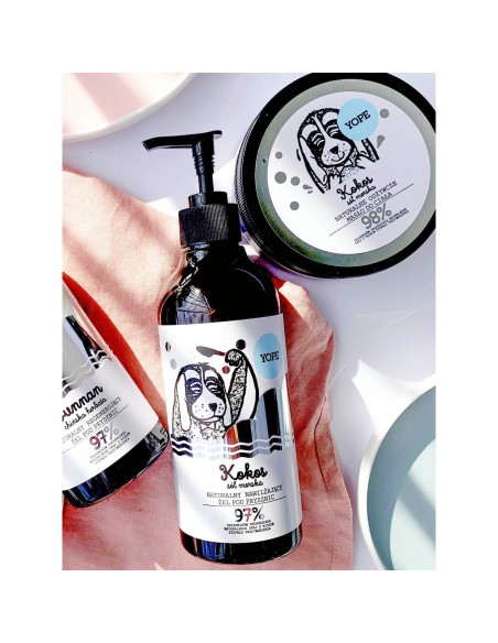 Nawilżający żel pod prysznic z kokosem i solą morską YOPE 400 ml 5900168908130 3