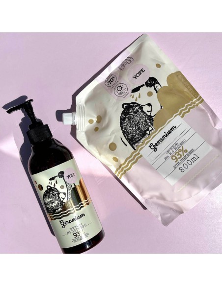 Naturalny żel pod prysznic z geranium YOPE zapas 800 ml 5900168906846 3