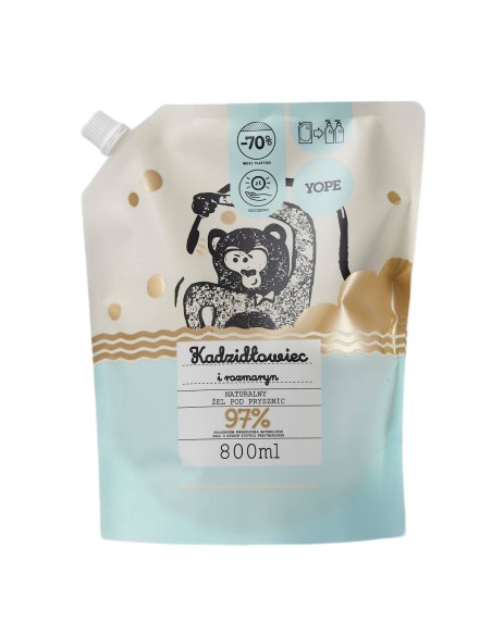 Żel pod prysznic kadzidłowiec i rozmaryn YOPE zapas 800 ml 5900168906884