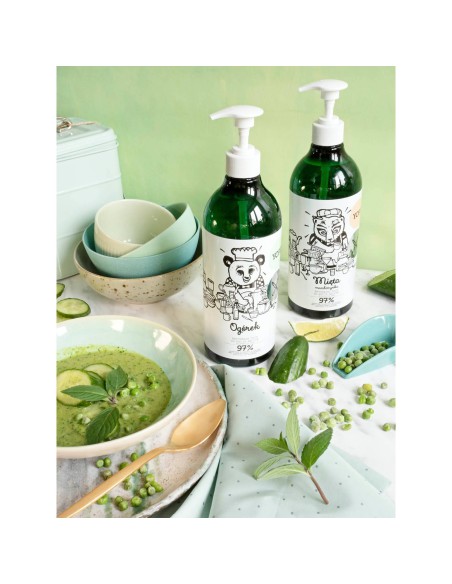 Delikatny dla skóry płyn do mycia naczyń o zapachu ogórkowym YOPE 750 ml 5906874565278 3