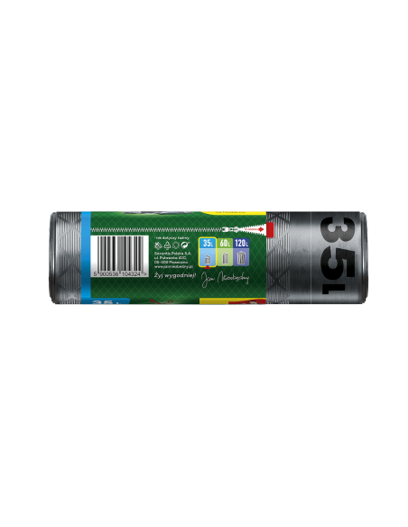 Worki na śmieci z taśmą 35l 15szt Jan Niezbędny 5900536104324 3