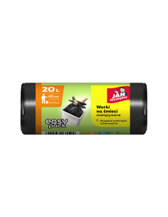 Czarne worki na śmieci zawiązywane 20l 40szt Jan Niezbędny Easy-Pack 5900536235592