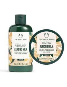 Box kosmetyków The Body Shop Mleko Migdałowe żel pod prysznic 250ml + jogurt do ciała 200ml