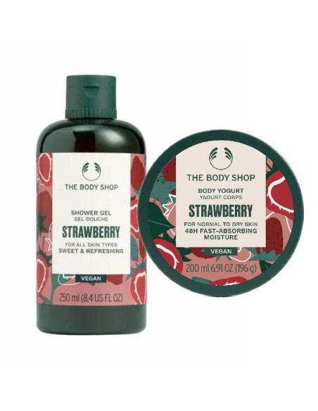Truskawkowy żel pod prysznic + jogurt do ciała The Body Shop 