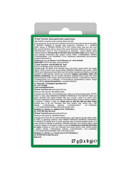 Czyszczące paski żelowe do toalety o zapachu leśnym Duck Fresh Stick 3x9 g 5000204682298 2