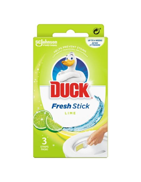 Czyszczące paski żelowe do toalety o zapachu limonki Duck Fresh Stick 3x9g 5000204681574