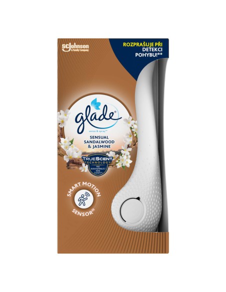 Automatyczny odświeżacz powietrza Glade Sense & Spray + wkład jaśmin i drzewo sandałowe 5000204075236