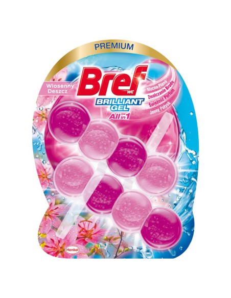 Żelowa zawieszka do toalety Bref Wiosenny Deszcz 2x42g 9000101509458