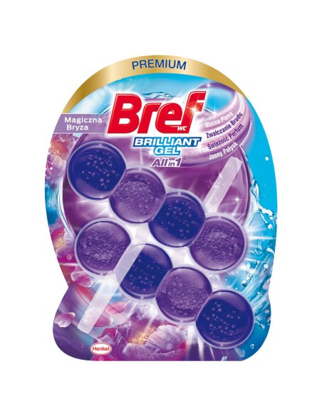 Żelowa zawieszka do toalety Bref Magiczna Bryza 2x42g - Zawieszki i krążki do WC Żelowa zawieszka do toalety Bref Magiczna Bryza 2x42g 9000101509519