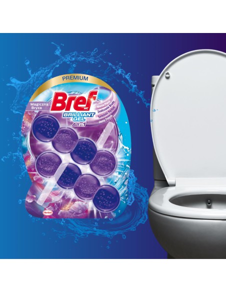 Żelowa zawieszka do toalety Bref Magiczna Bryza 2x42g - Zawieszki i krążki do WC Żelowa zawieszka do toalety Bref Magiczna Bryza 2x42g 9000101509519 2