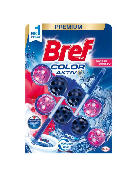 Zawieszka do toalety barwiąca wodę Bref Color Aktiv 2x50 g 9000101028652