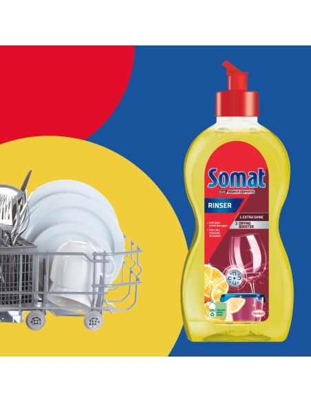 Cytrynowy płyn nabłyszczający do naczyń Somat 500ml 9000101369236 2