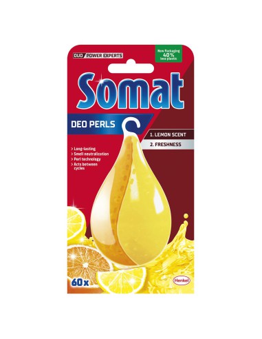 Cytrynowy neutralizator nieprzyjemnych zapachów Somat Deo Perls 17g - Tabletki i kapsułki do zmywarek