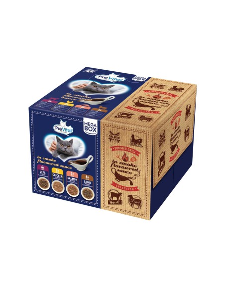 Fileciki w sosie dla kota mix smaków PreVital Summer Grill 24x85g 5999566111679