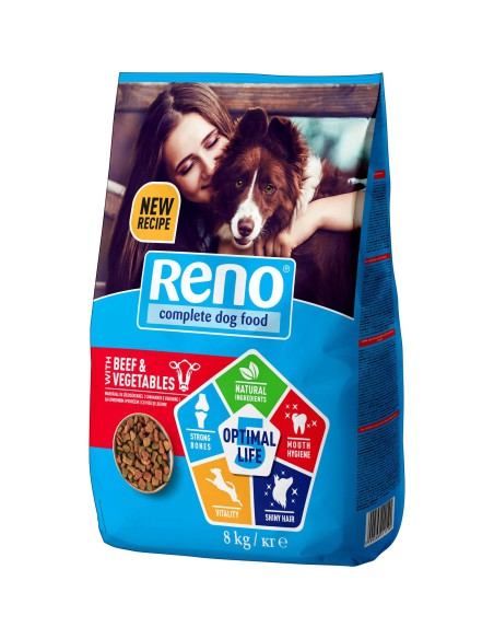 Karma sucha dla dorosłego psa z wołowiną i warzywami 8kg Reno 5999566111594