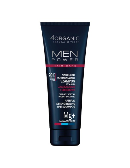 Naturalny wzmacniający szampon do włosów dla mężczyzn 4organic MEN POWER 250ml 5904181931199