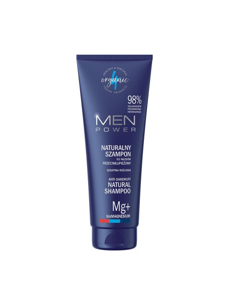 Naturalny przeciwłupieżowy szampon do włosów 4organic MEN POWER 250ml 5904181930741