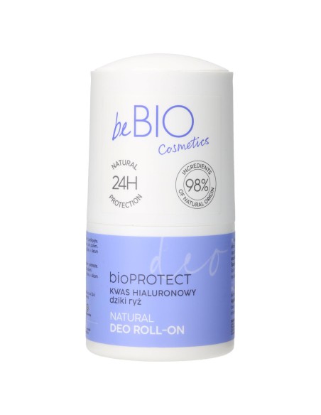 Naturalny deo roll-on z kwasem hialuronowym i ekstraktem z dzikiego ryżu beBIO 50ml - Antyperspiranty i dezodoranty Naturalny deo roll-on z kwasem hialuronowym i ekstraktem z dzikiego ryżu beBIO 50ml 5908233663083