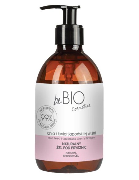 Naturalny żel pod prysznic z ekstraktem z nasion chia i kwiatu japońskiej wiśni beBIO 400ml 5906874025789