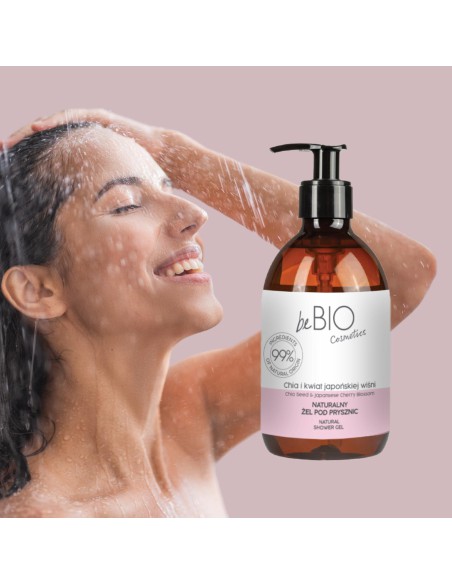 Naturalny żel pod prysznic z ekstraktem z nasion chia i kwiatu japońskiej wiśni beBIO 400ml 5906874025789 2