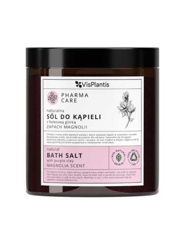 Naturalna sól do kąpieli z fioletową glinką Pharma Care Magnolia 800g - Kosmetyki do ciała