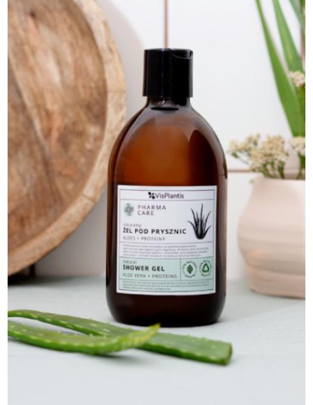 Naturalny żel pod prysznic Pharma Care Aloes i Proteiny 500ml 5907618136136 2