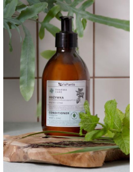 Odżywka do włosów przetłuszczających się Mięta Cynk Pharma Care 300ml 5907618136617 2