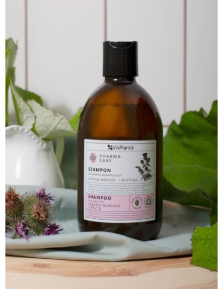Szampon do włosów wypadających Łopian Biotyna Pharma Care 500ml 5907618136587 2
