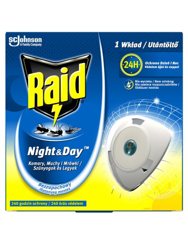 Wkład do elektrofumigatora owadobójczego Raid Night & Day - Elektrofumigatory owadobójcze