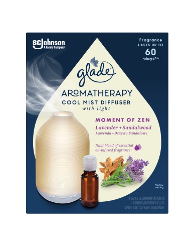 Dyfuzor elektryczny Glade Aromatherapy Cool Mist Diffuser z zapachem Moment of Zen - Dyfuzory