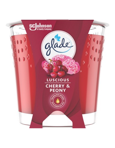 Świeca zapachowa Glade Luscious Cherry & Peony 129g - Świece zapachowe