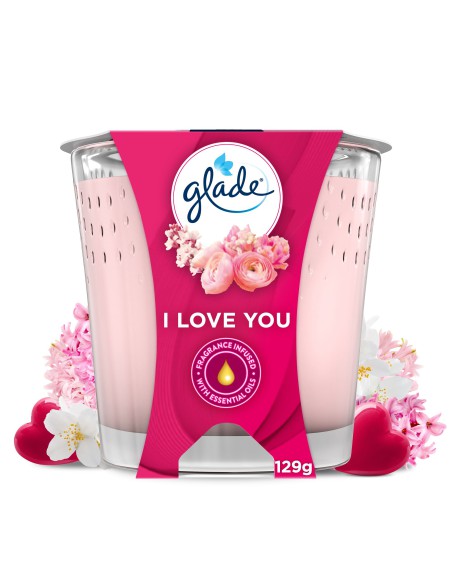 Świeca zapachowa Glade I love you 129g 5000204230505