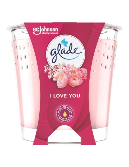 Świeca zapachowa Glade I love you 129g 5000204230505 3