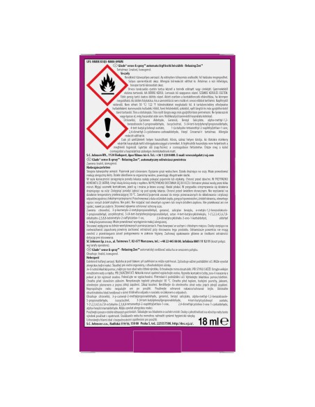 Automatyczny odświeżacz powietrza Glade Sense & Spray + wkład Relaxing Zen 5000204075618 2