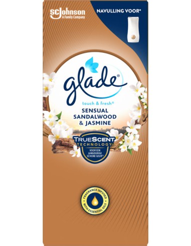 Zapas do odświeżacza powietrza Glade Touch & Fresh zapach Sensual Sandalwood & Jasmine 10ml - Supermarket
