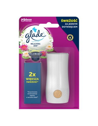 Skoncentrowany odświeżacz powietrza Glade Touch & Fresh zapach Relaxing Zen 10ml 5000204762174