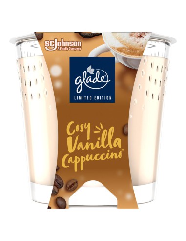 Świeca zapachowa Glade o zapachu Cozy Vanilla Cappucino 129g - Świece zapachowe