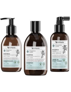 Zestaw miętowy do włosów przetłuszczających się Pharma Care Szampon + Odżywka + Wcierka 