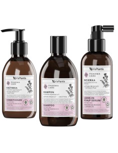 Zestaw łopianowy przeciw wypadaniu włosów Pharma Care Szampon + Odżywka + Wcierka 5907618138116