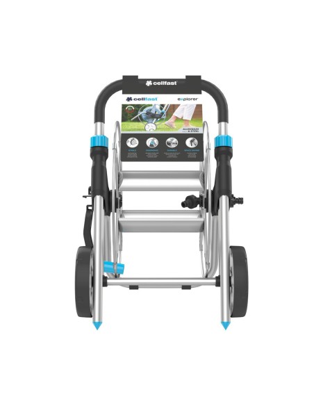 Wózek metalowy na wąż ogrodowy 1/2" 60m Cellfast Explorer 5901828858833 3