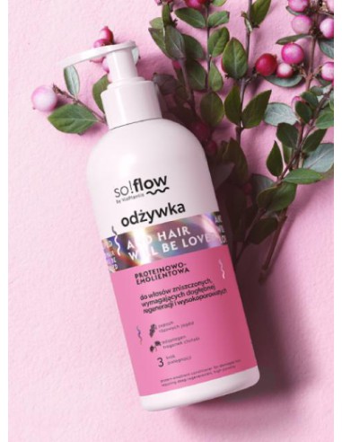 Zestaw do włosów wymagających głębokiej regeneracji so!flow Szampon + Odżywka + Maska 5907618138062 8