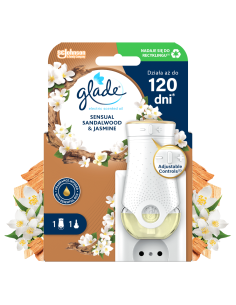 Elektryczny odświeżacz powietrza z wkładem jaśmin i drzewo sandałowe Glade Electric Scented Oil 5000204117493