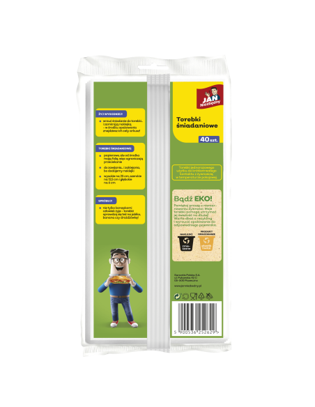 Torebki śniadaniowe papierowe wodoodporne 120szt Jan Niezbędny 5900536252629 3