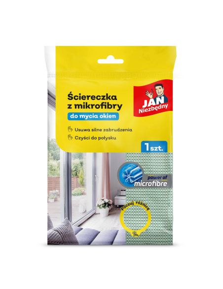 Delikatna ściereczka z mikrofibry do mycia okien Jan Niezbędny 5900536290188