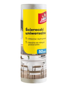 Ściereczki na rolce uniwersalne na rolce białe 50szt Jan Niezbędny 5900536268088