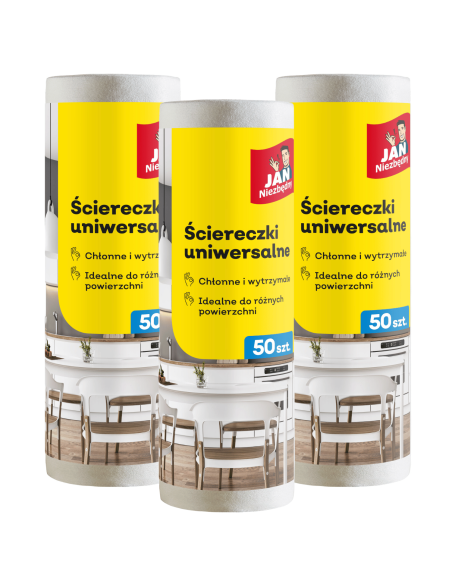Ściereczki białe uniwersalne na rolce 150szt Jan Niezbędny 5900536268088